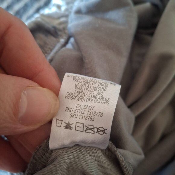 ACX Active Women's Silver Crushed Velour Sport Pants Sz L 30 Inseam Y2K - Picture 3 of 7